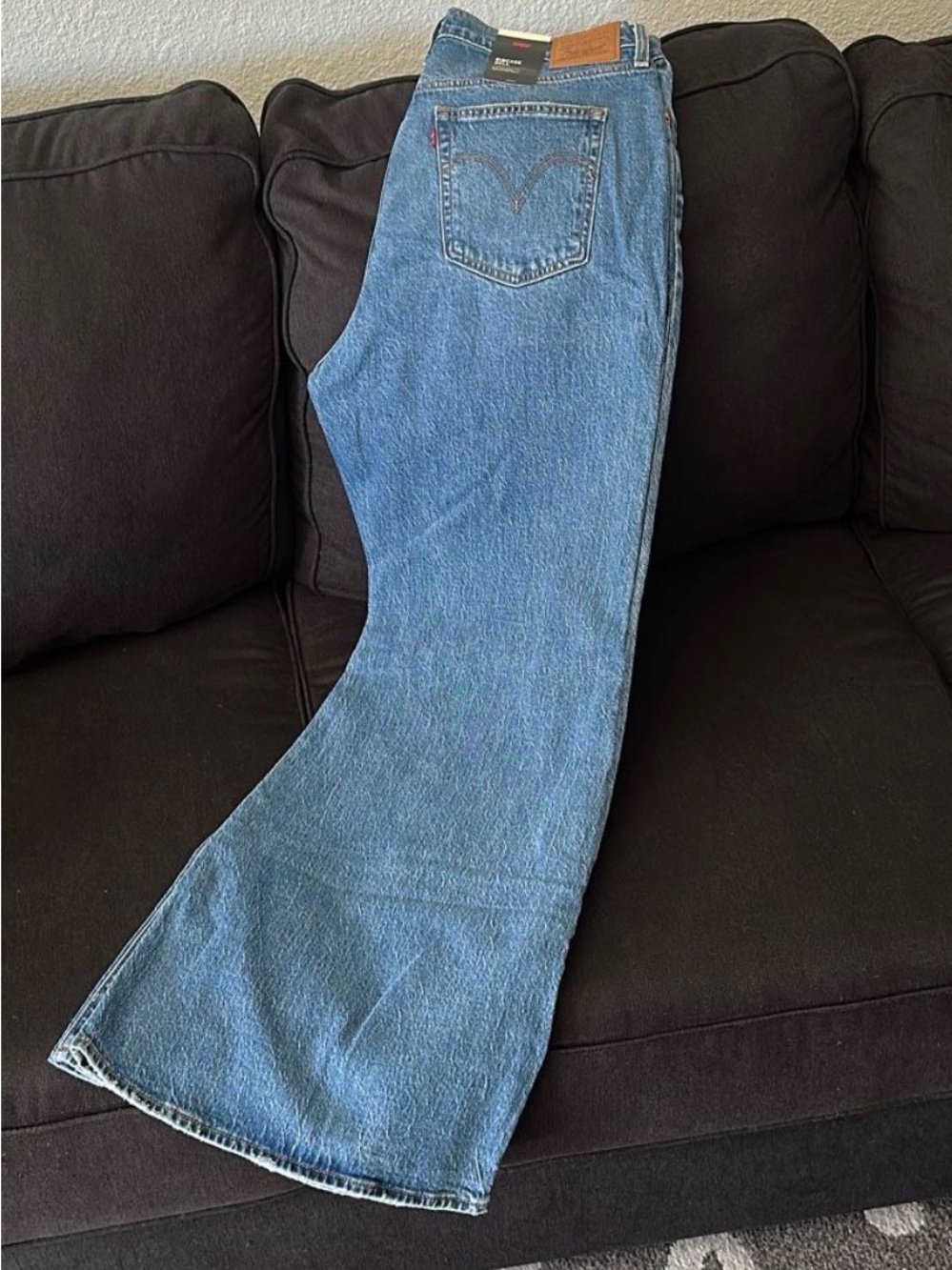 Levi's Women’s Medium Blue High-Rise Flare Jeans